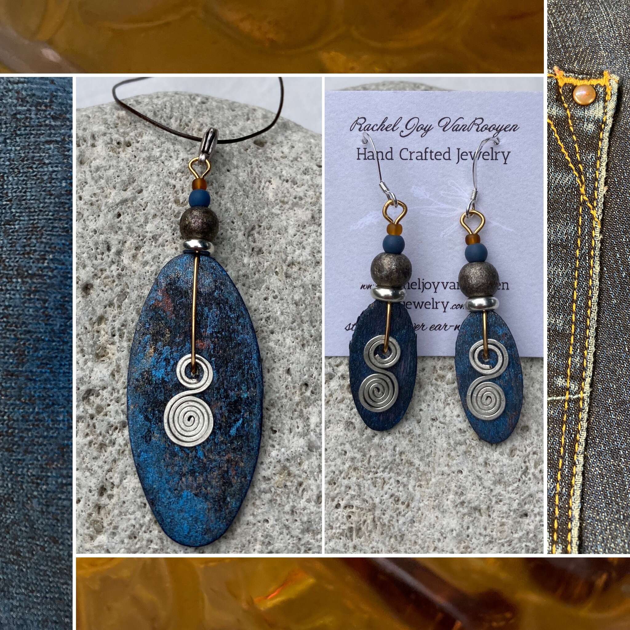 Rachel Joy Jewellery - Oval wooden set