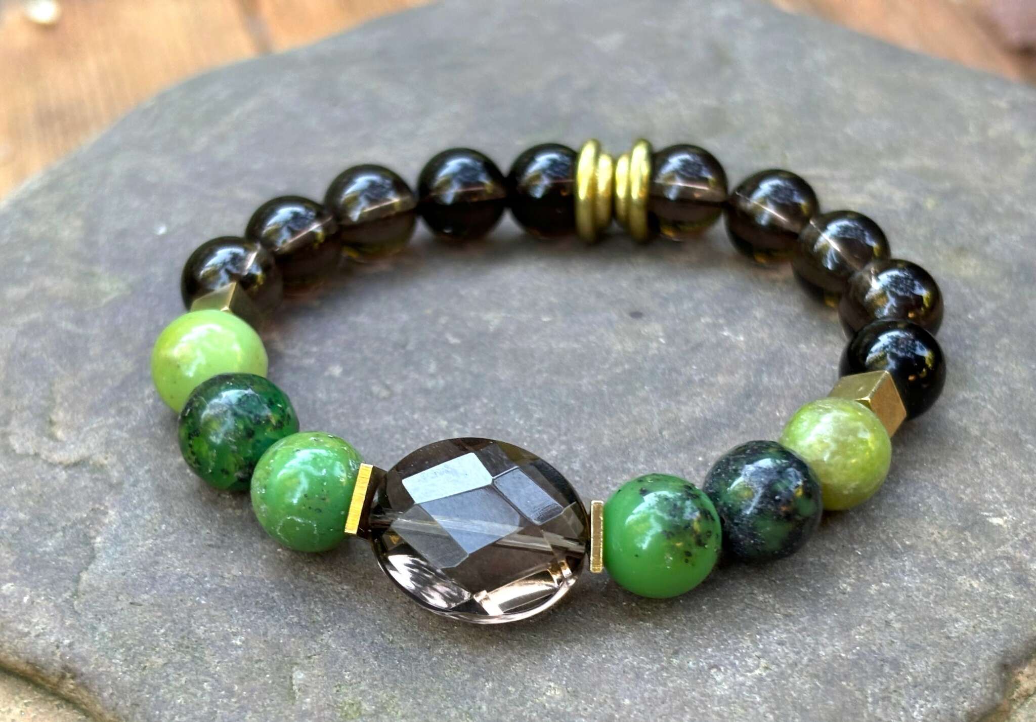 Cheryl Chiarelli - CHRYSOPRASE + SMOKY QUARTZ
